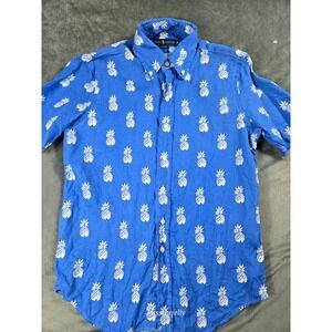 Polo Ralph‎ Lauren Shirt Mens Extra Small Pinapple Hawaiian Linen Tropical Beach
